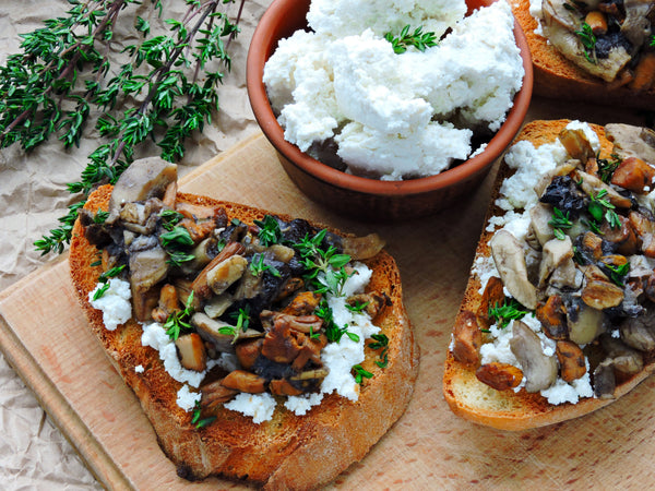 Mushroom Ricotta Crostini