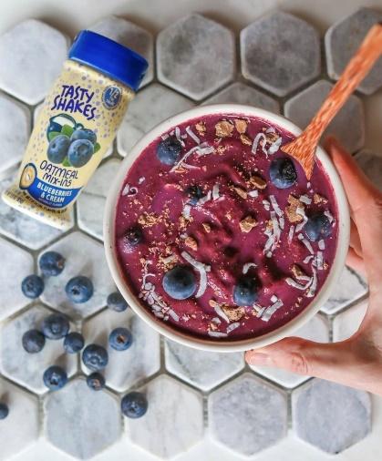 Blueberry Cauliflower Oatmeal Smoothie