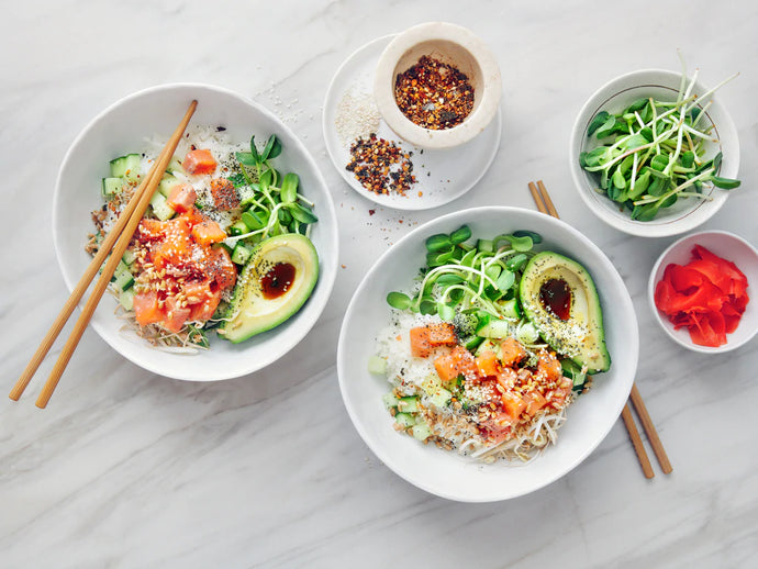 Everything Bagel Smoked Salmon Poke Bowl