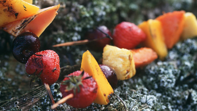 Grilled Mango Habanero Fruit Kebabs