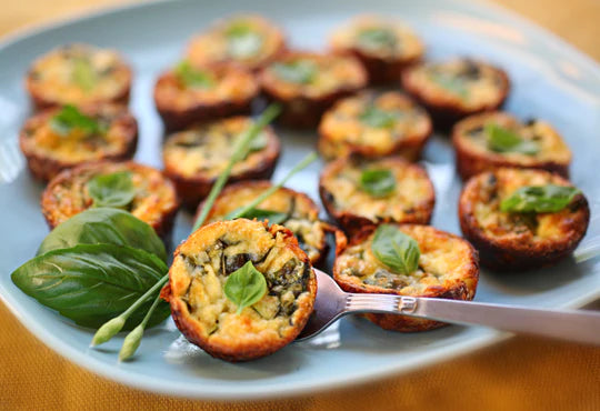 Mini Crustless Mushroom Quiches