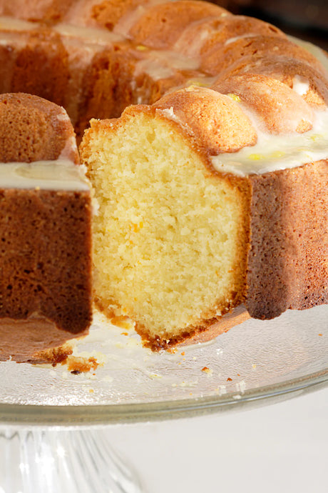 Cardamom Pound Cake with Orange Glaze