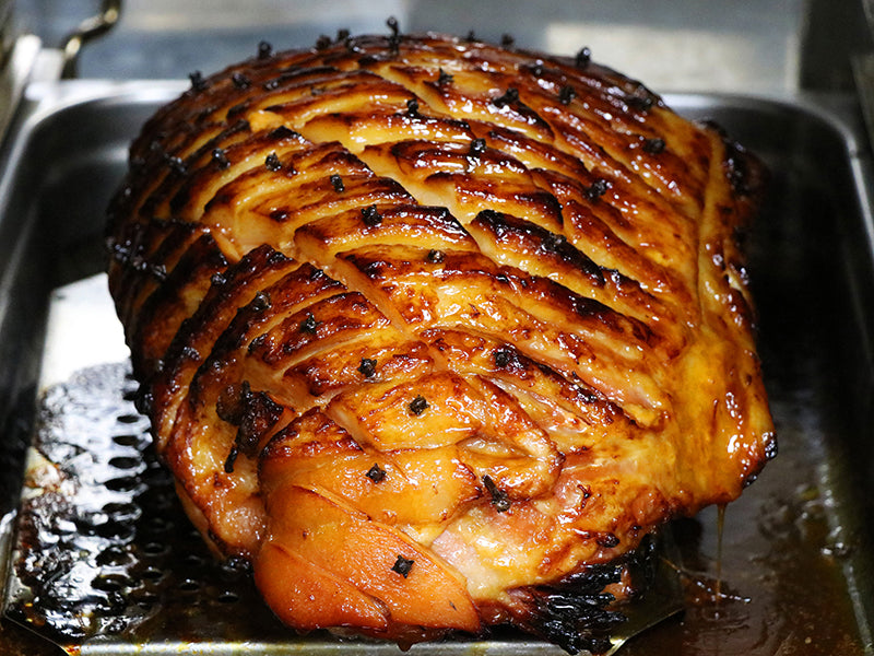 Baked Ham w/ Clove Mustard Glaze Sauer Brands