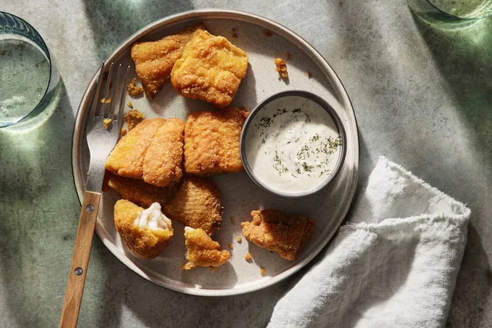 Catfish Nuggets With Dill-Caper Sauce