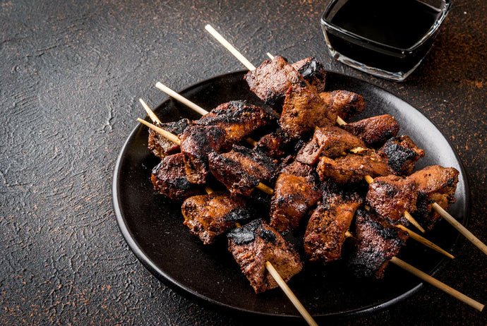 Garlic-Mustard Grilled Beef Skewers