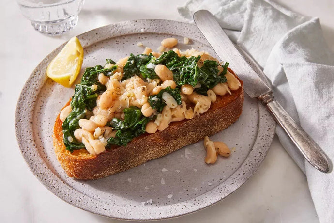 White Bean & Kale Toast with Herbes de Provence