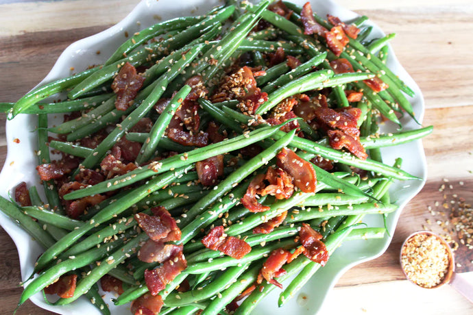 Roasty Bacon Green Beans