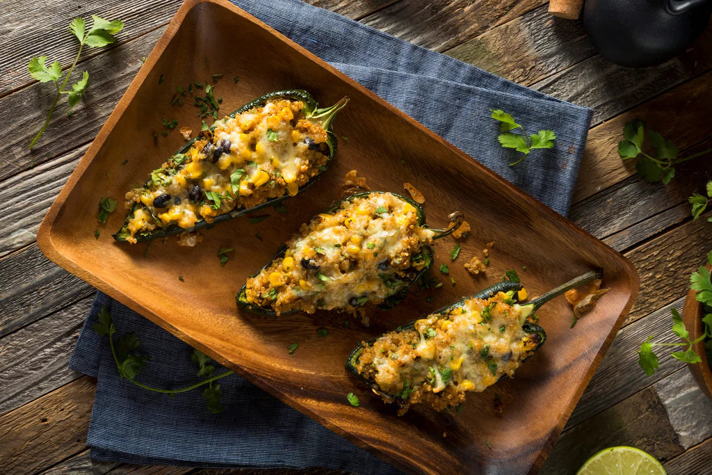 Spicy Stuffed Poblano Peppers – Sauer Brands