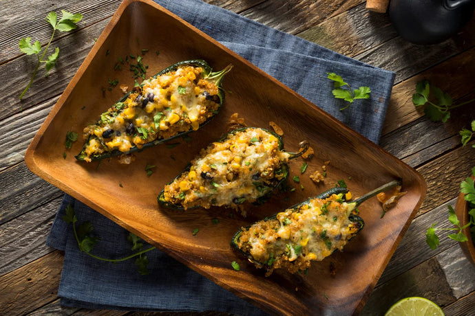 Spicy Stuffed Poblano Peppers