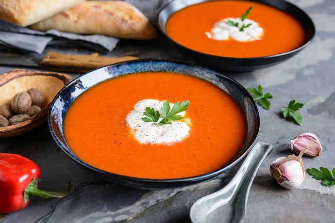 Spicy Roasted Red Pepper Soup