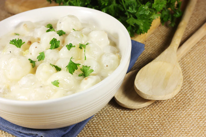 Creamed Onions and Mushrooms