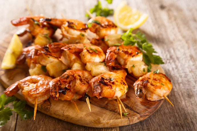 Fiery Skewered Shrimp