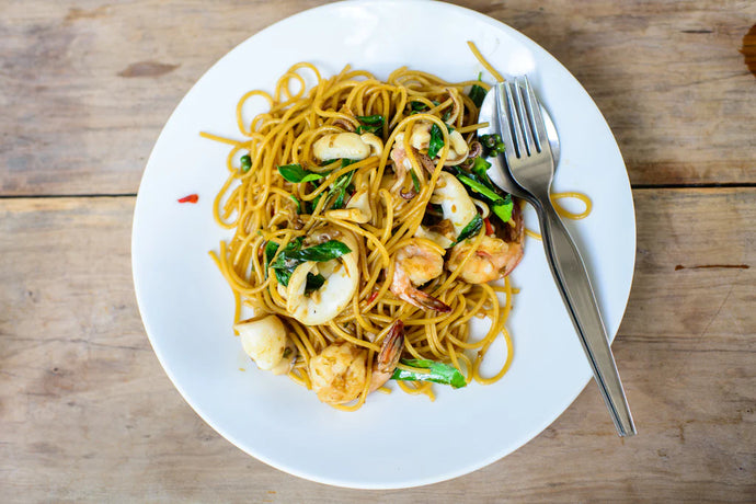 Shrimp and Asparagus Lemony Pasta
