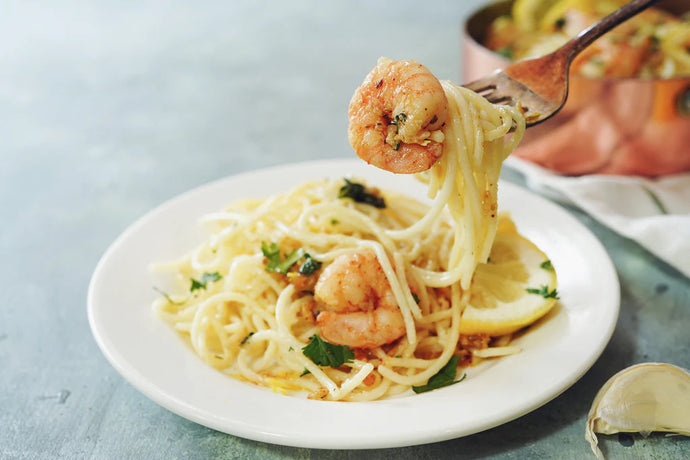 Lemon Pepper Shrimp Pasta