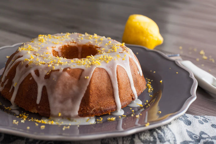 Lemon Pound Cake with Lemon Cardamom Glaze