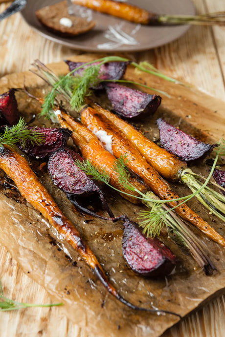 Roasted Beets and Carrots