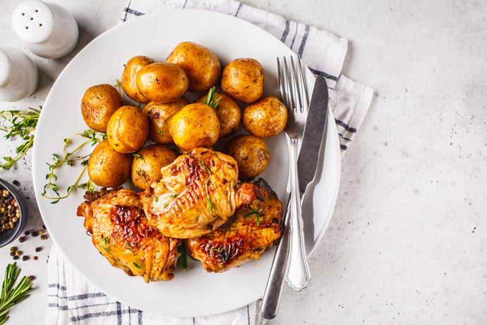 One Pan Spicy Garlic Chicken and Potatoes