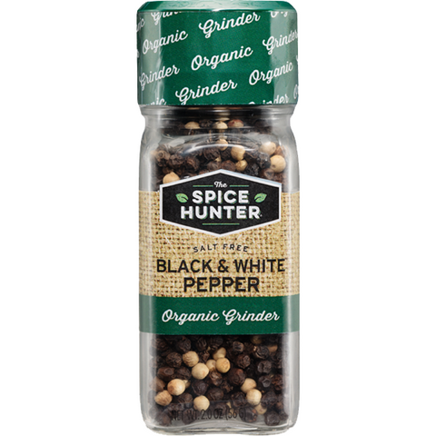 Black & White Pepper Organic Grinder