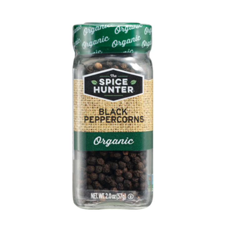 Peppercorns, Black, Organic, Whole